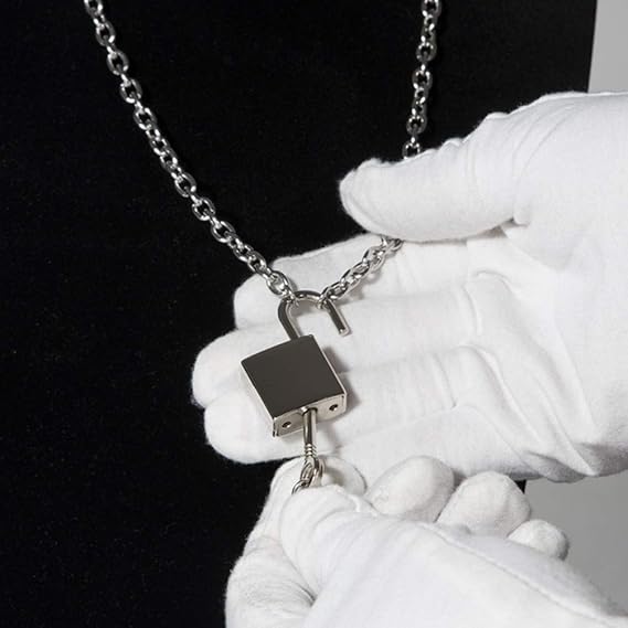 SAKAIPA Lock necklace Lock Key Pendant Necklace Long Chain